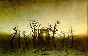 Caspar David Friedrich The Abbey in the Oakwood USA oil painting artist